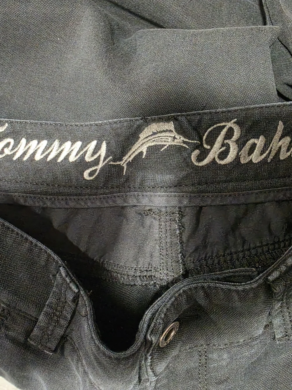 Tommy Bahama Men's Black Relaxed Fit Tencel Cotton Blend Pants Size 35x30